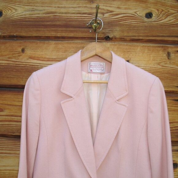 Vintage 80's Pendleton Pale Pink Blazer - Picture 3 of 6